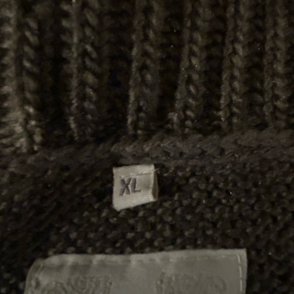 Lapis fur trim long sleeve front tie sweater - Picture 10 of 10